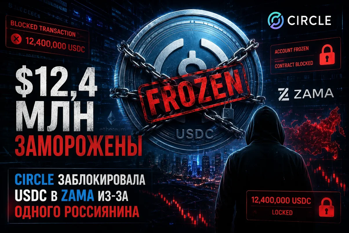 Circle заморозила $12,4 млн в Zama из-за россиянина.webp
