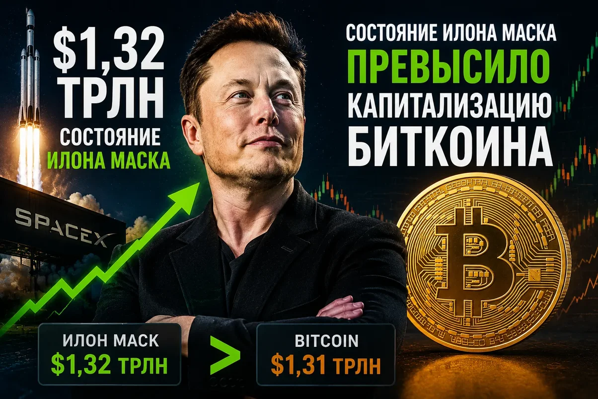 Илон Маск обошел Bitcoin по капиталу благодаря взлету SpaceX.webp