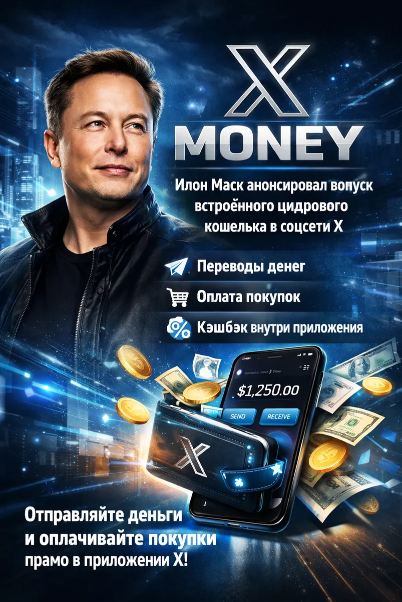 Илон Маск запускает X Money.webp