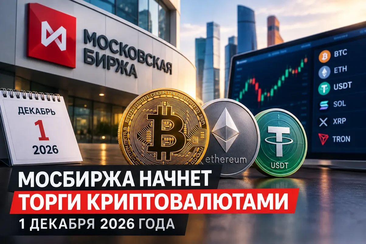 Мосбиржа начнет торги криптовалютами.webp