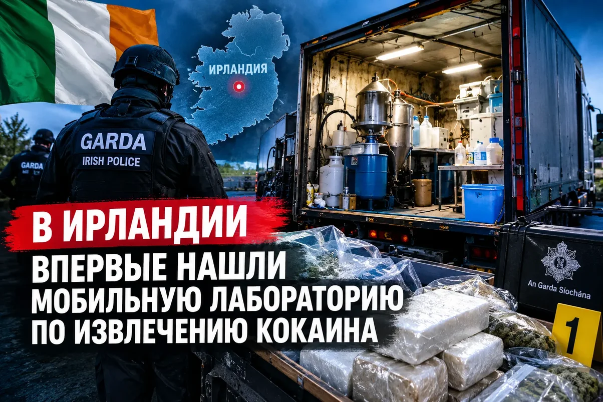В Ирландии впервые нашли мобильную лабораторию по извлечению кокаина.webp